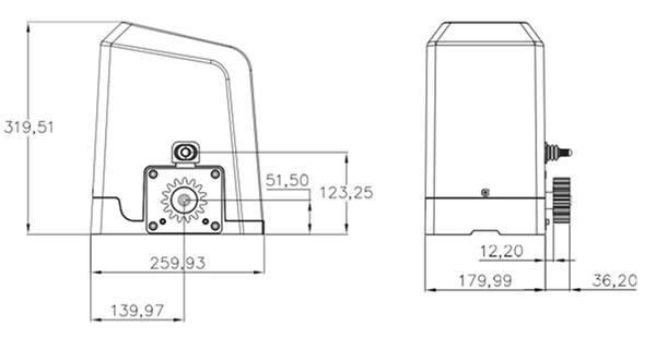 BOXER motor méretei