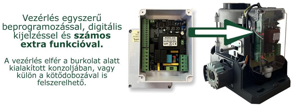 gatePRO SLG10 MONO 230 vezérlés elhelyezése